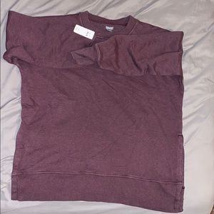 Burgundy crew neck